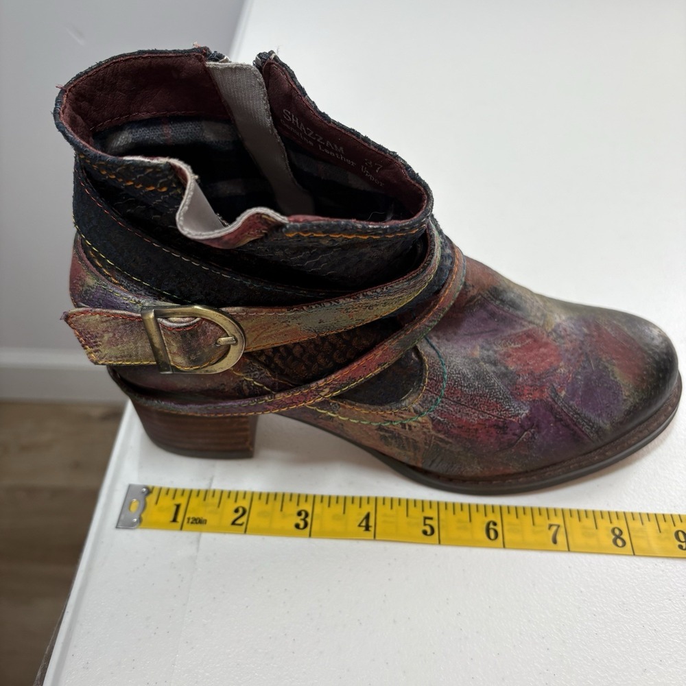 L'Artiste Shazzam Boots Size 37 EUR 6.5 US Artsy Steampunk Statement Maximalist - Picture 10 of 11
